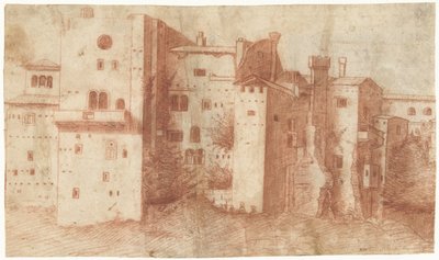 Groupe de maisons dans une ville - Anonymous