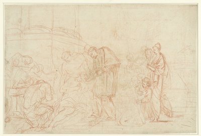 Saint Charles Borromée visitant les pestiférés - Anonymous