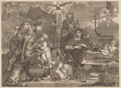 Sainte Famille avec Élisabeth et Jean - Anonymous