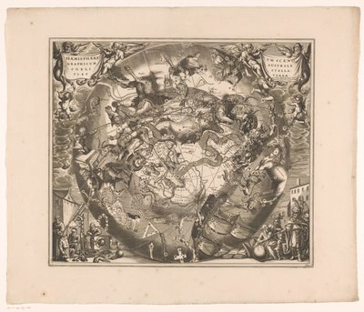 Carte céleste des constellations australes - Anonymous