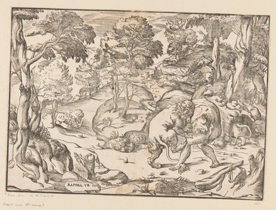 Hercule et le lion de Némée - Anonymous