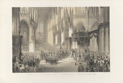 Inauguration de S.M. le Roi Guillaume III à la Nieuwe Kerk, Amsterdam, 13 mai 1849 - Anonymous