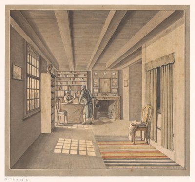 Intérieur avec un libraire - Anonymous