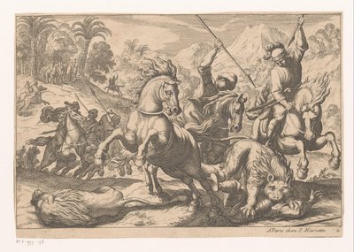 Chasse aux lions - Anonymous