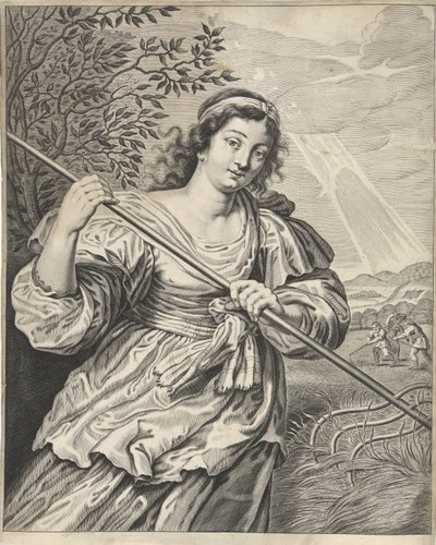 Jeune femme récoltant - Anonymous
