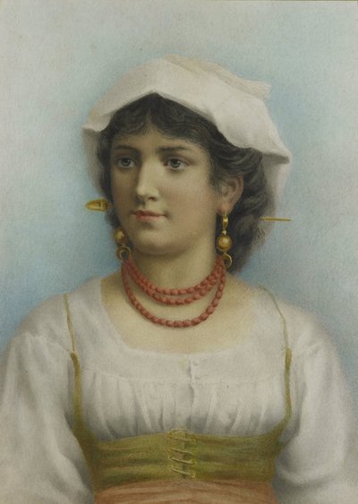 Jeune femme en costume traditionnel - Anonymous