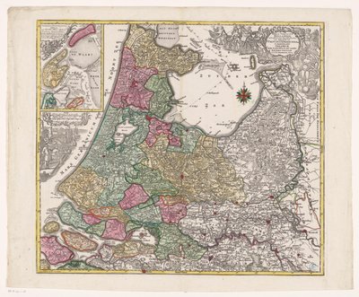 Carte de Hollande, Utrecht et une partie de Gelderland - Anonymous