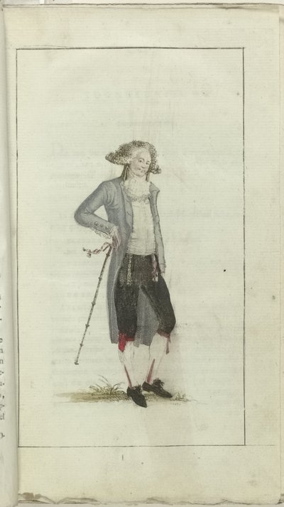 Cabinet de mode et de goût 1791, pl. I: Petit Maître - Anonymous