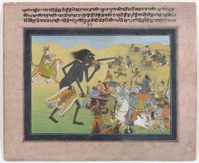 Kali combat les démons Chanda et Munda - Anonymous