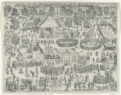 Foire sur une place à La Haye, 1845 - Anonymous