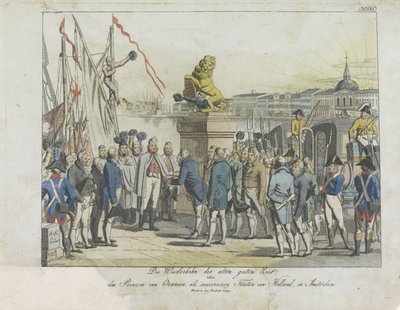 Arrivée du Souverain Prince à Amsterdam, 1813 - Anonymous