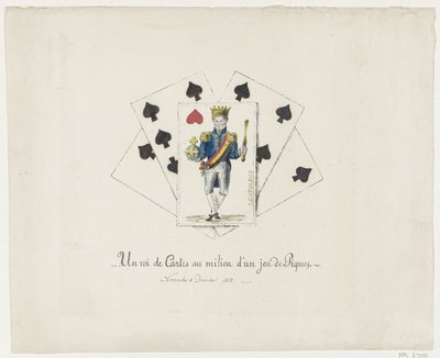 Le roi Léopold Ier comme le roi de cœur, 1831-1832 - Anonymous