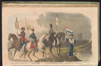Costumes et étendards des gardes d