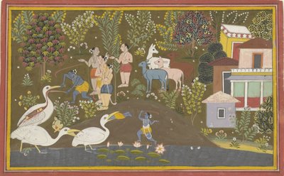 Krishna avec Bakasura - Anonymous