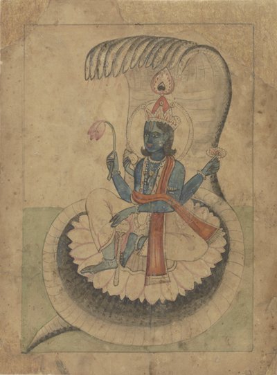 Krishna sur son trône - Anonymous