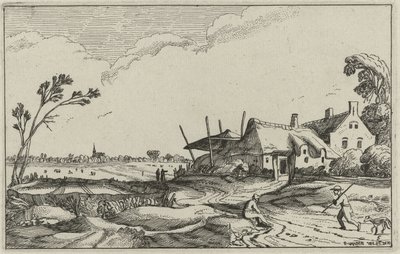 Paysage avec ferme - Anonymous
