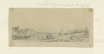 Paysage avec une calèche - Anonymous