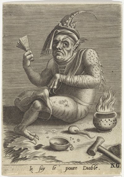 Mendiant lépreux sous la forme du Diable - Anonymous