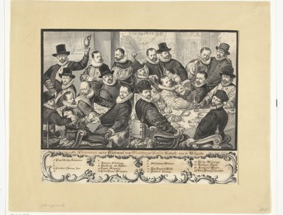 Repas des officiers des Handboogdoelen à Amsterdam, 1586 - Anonymous