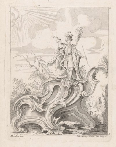 Homme et femme sur rocaille - Anonymous