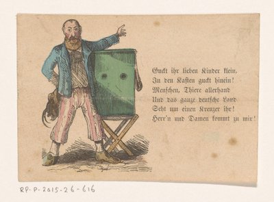 Homme avec une boîte à images - Anonymous