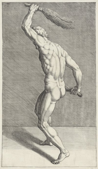 Homme avec deux fouets - Anonymous