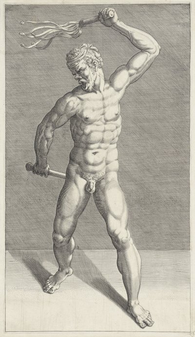 Homme avec deux fouets - Anonymous
