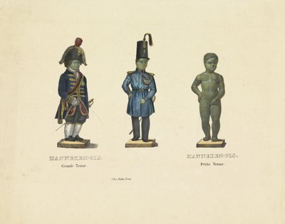 Manneken Pis dans différentes tenues, 1817 - Anonymous
