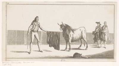 Matador défiant un taureau - Anonymous
