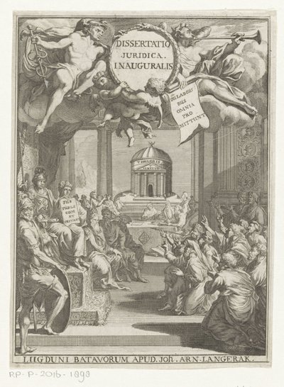 Minerva et érudits agenouillés - Anonymous
