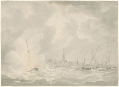 Explosion du bateau de Jan van Speijk, 1831 - Anonymous