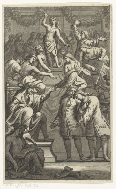 Réception de Cornelis de Bruyn comme nouveau membre des Bentvueghels - Anonymous
