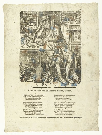 Vieil homme dans sa chambre (vanité) - Anonymous