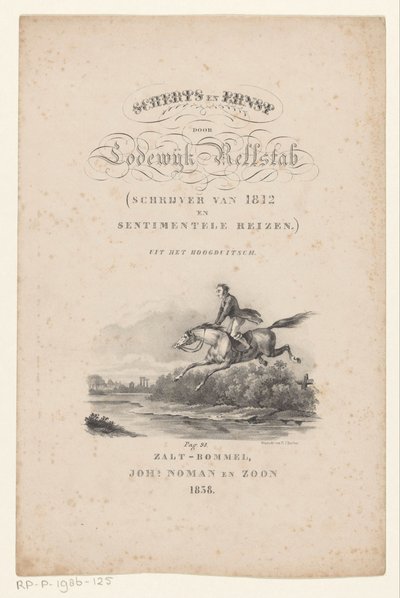 Cheval sautant par-dessus une rivière - Anonymous