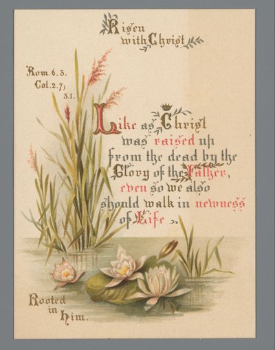 Carte de Pâques pour 1883 - Anonymous