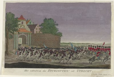 Les patriotes quittent Utrecht, 1787 - Anonymous