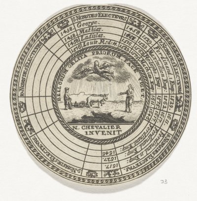 Médaille avec un emblème et les noms des rois de Bohême - Anonymous