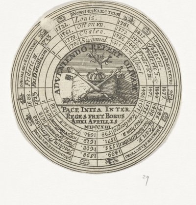 Médaille avec un emblème et les noms des électeurs de Brandebourg - Anonymous