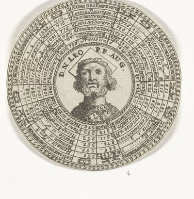 Médaille avec le portrait de Léon III et les noms des empereurs byzantins - Anonymous