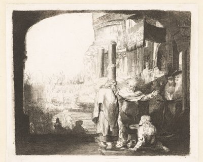Pierre et Jean guérissant le paralytique à la porte du temple - Anonymous