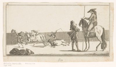 Picador et matador après la mise à mort du taureau, Coleccion de las principales suertes de una corrida de toros - Anonymous