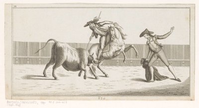 Picador pique un taureau - Anonymous