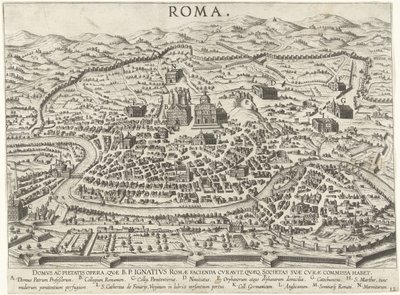 Plan de Rome avec les fondations d