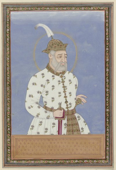Portrait de Bara Malik; il a été vizir du sultan qui régnait sur la ville de Bidar (?); plus tard, il est devenu le souverain de Golconde et a fondé Golconde - Anonymous