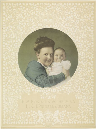 Portrait de Wilhelmina, reine des Pays-Bas, et Juliana, reine des Pays-Bas - Anonymous