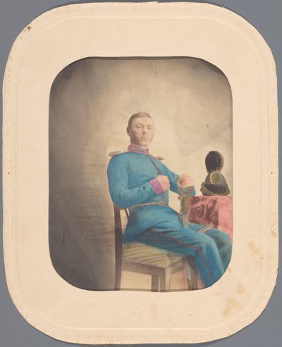 Portret van een onbekende militair - Anonymous