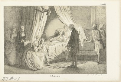 Princesse Anna sur son lit de mort, 1759 - Anonymous