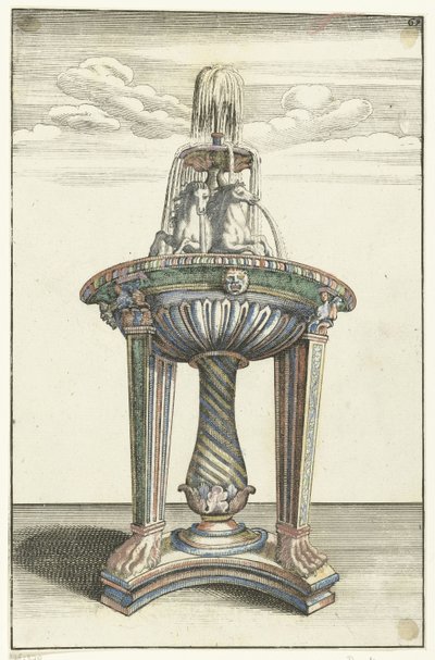 Bassin rond sur grand trépied - Anonymous