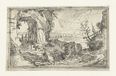 Paysage rocheux avec sentier le long d