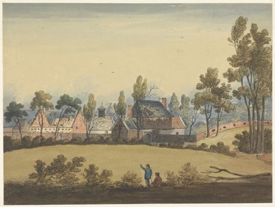 Ruine de Hougoumont (série de sept plaques de Waterloo et ses environs) - Anonymous